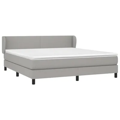 Productafbeelding van vidaXL Boxspringbed met matras, lichtgrijs, 180x200 cm, gestoffeerd