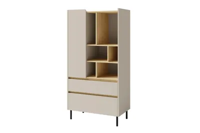 Produktbild von KINDERHOCHKOMMODE LIBU 06 80/40/165 in Sandbeige / Geölte Eiche