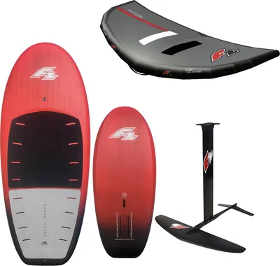 Produktbild von F2 Set Foilboard Glide Strato Team Rot 120L + Alu Foil 2000 + Wing 4qm
