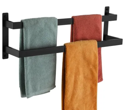 Obrázek produktu pro Elzusha - Držák na ručníky - Žebříkový design, 2 patra - Černý