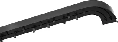 Produktbild von 2- läufig 330 cm Gardinenstange Innenschiene Decke Blende 5cm schwarz Schiene Vorhangschiene Gardinenschiene  Rundbogen Klemmen mit Rollen
