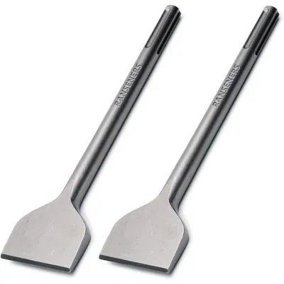 Immagine prodotto di Set di 2 scalpelli per piastrelle SDS-Max, scalpello piatto largo 300 x 75 mm, acciaio supertemprato
