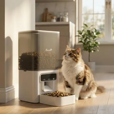 Produktbild von Automatischer Katzenfutterspender (4,5 l) mit App und Sprachaufzeichnung
