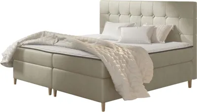 Produktbild von MIRJAN24 Boxspringbett Avanti, Doppelbett mit zwei Bettkästen, Ehebett mit Matratze (Farbe: Magic Velvet 2201, Größe: 200x200 cm)