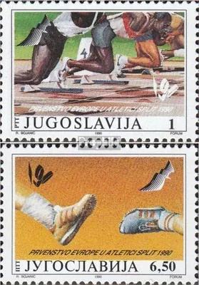 Produktbild von Briefmarken Jugoslawien 1990 Mi 2434-2435 (kompl.Ausg.) postfrisch Leichtathletik-EM