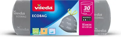 Image de vileda 5800450008 vileda Müllbeutel SUPER+ 30,0 l grau, 15 St.