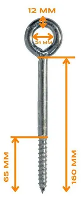 Produktbild von Scafom-Rux Ringschraube 12 mm MiG | Holzgewinde | für Gerüstverankerung