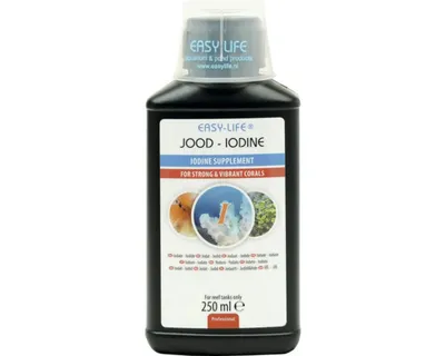 Produktbild von Mineralienmischung Meerwasser Jod 250 ml flüssig für Seewasseraquarium mit Korallen