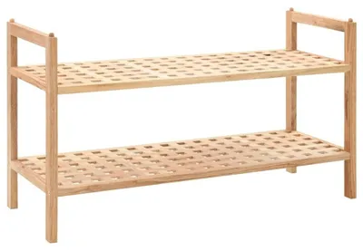 Immagine prodotto di Scaffale per scarpe in legno massello con 2 ripiani