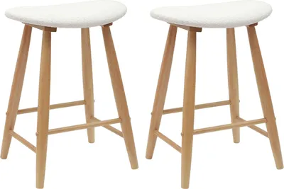 Immagine prodotto di vidaXL Sedie da pranzo 2 pezzi Naturale 46 x 37 x 63 cm Legno di gomma massiccio