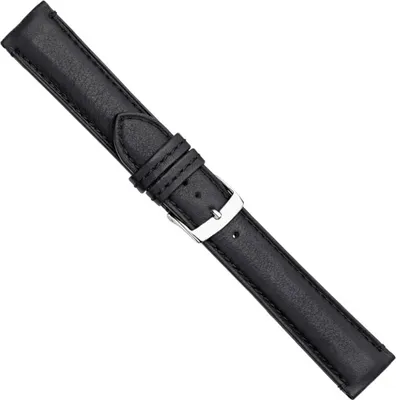 Produktbild von Berlin Premium Ersatzband Uhrenarmband Elchleder schwarz 20874S, Stegbreite:22mm