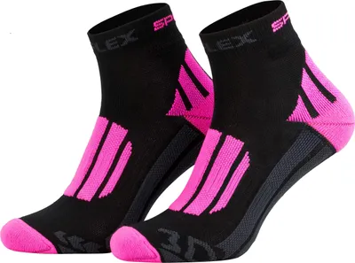 Produktbild von Tobeni 1 Paar Damen Funktionssocken Running Socken Kurz 3D-Reflex, Farbe:Pink-Schwarz, Grösse:35-38