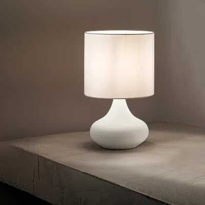 Immagine prodotto di Lampada Da Scrivania In Metallo Contemporanea Paul Bianco 1 Luce E27