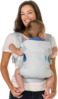 Immagine prodotto di Marsupio 4 in 1 - Cintura regolabile e facile da pulire - Per bambini da 3,6 a 14,5 kg - Grigio chiaro