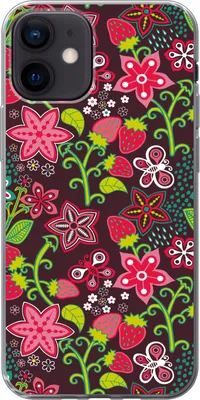 Produktbild von MuchoWow® Handyhülle Schutzhülle Hülle für Telefoonhoesje iPhone 12 Mädchen - Obst - Blumen - Muster - Mädchen - Kinder - Kind - Kind Silikon Softcase Handy Hülle - Schutzhülle