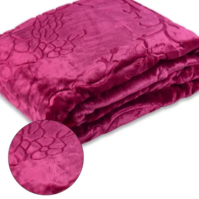 Produktbild von Elway Bordeaux Geprägte Decke 160x210 cm Kuschelig Weich
