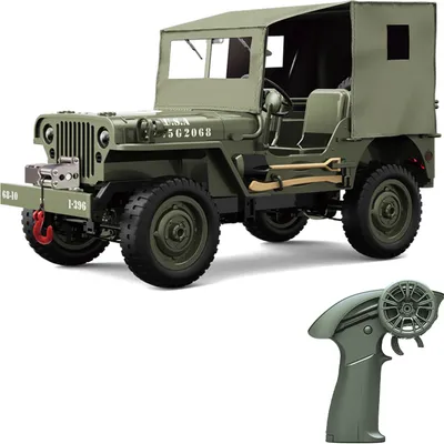 Obrázek produktu pro Dálkově ovládané auto, terénní pásové vozidlo 2,4 GHz 4WD s osvětleným plátěným krytem, terénní elektrická hračka 1:10 pro dospělé, děti, chlapce