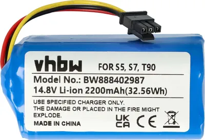 Produktbild von vhbw Akku kompatibel mit Qihoo T90, S7, S9, 360 S5, X9 Saugroboter (2200 mAh, 14,8 V, Li-Ion)
