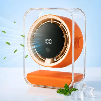 Produktbild von Tischventilator, Ventilator leise, 720° einstellbar, 3 Timer-Stufen (3/6/9h), 100 Geschwindigkeiten, Ventilatoren, Tischventilatoren