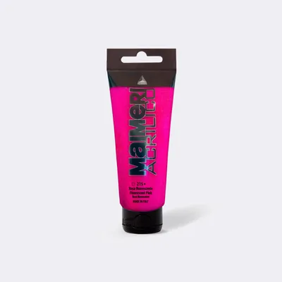 Produktbild von Acrylfarbe MAIMERI Acrilico 200 ml – verschiedene Farbtöne - Fluoreszierendes Rosa