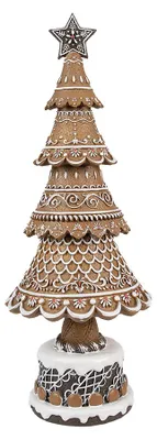 Produktbild von Clayre & Eef Weihnachtsdekoration Weihnachtsbaum Ø 16x42 cm Braun Kunststoff