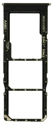 Produktbild von Samsung Galaxy A12 (SM-A125F, SM-A127F) Sim Karten Halter Tray Fach (Black), Schwarz