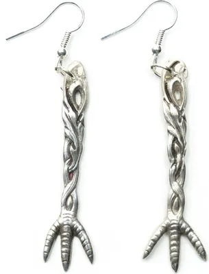Produktbild von Jugendstil Echtsilber Ohrringe Miniblings Vogelfüße 925er Sterling Silber Unikat