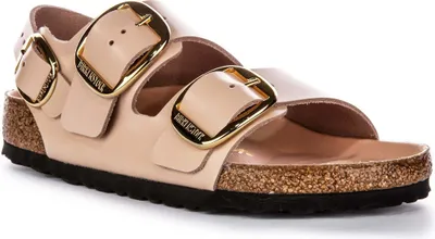 Produktbild von Birkenstock Milano Big Buck Elegant Pin Ledersandalen in Beige – 7 UK - 40 EU - 9/9.5F -7/7.5M US / Beige