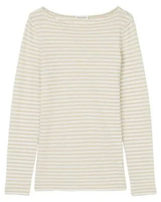 Produktbild von Marc O'Polo Damen Langarmshirt mit U-Boot-Ausschnitt gestreift, Mehrfarbig (Mult