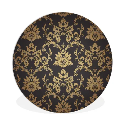Produktbild von MuchoWow® Rundes Wandbild - Runde Bilder Blumen - Licht - Vintage Ø 90 cm Kreis Wanddekoration Kunststoff - Wandkreis - Wandschmuck - Wand-Kreis - Wohnzimmer - Bild - Runde - Wanddeko - Dibond - Kunstdrucke