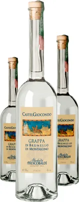 Produktbild von 3 x Grappa di Brunello di Montalcino 45% Vol Castelgiocondo Marchesi De´ Frescobaldi