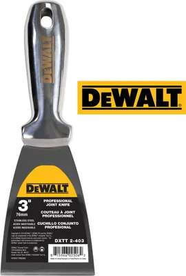Produktbild von DEWALT 76mm Spachtel ganz aus Edelstahl Malerspachtel für Trockenbau 2-403