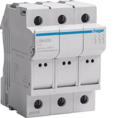 Produktbild von Hager Sicherungselement 3P 25A 400V L32 3PLE