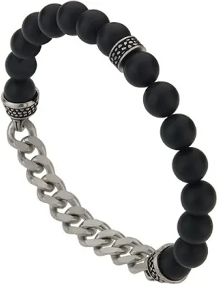 Produktbild von CEM 4-203276-001 ST-00126B Edelstahl Armband mit Onyx Kugeln