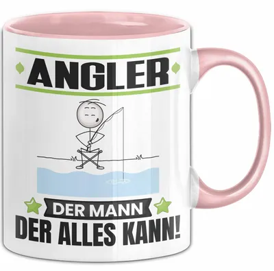 Produktbild von Angler Tasse Geschenk für Angler Der Mann Der Alles Kann Geschenkidee zum Geburtstag (Rosa)