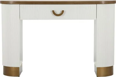 Produktbild von Konsole Console Tolosa 121 x 40 x 78 cm Metall Esche MDF Weiß Braun