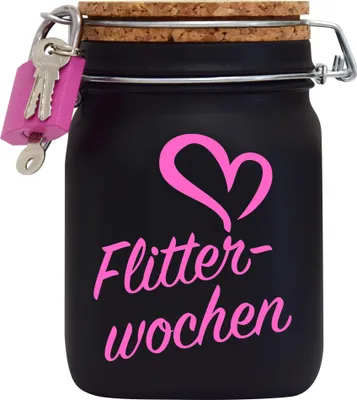 Produktbild von Spardose Geld Geschenk Ideen Flitterwochen Design2 Schwarz Größe L 1 Liter