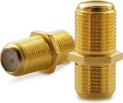 Produktbild von F-Verbinder Sat Kupplung 2x Antennen Koaxialkabel Kabel Adapter Buchse Koaxial