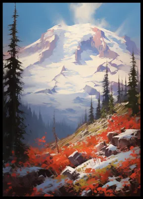 Produktbild von Plakat 50x70cm Majestät der Bergpässe
