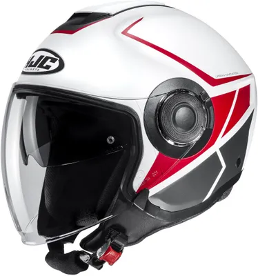 Image de Casque jet HJC i40 Camet couleur : blanc/rouge, taille : XS (53/54)