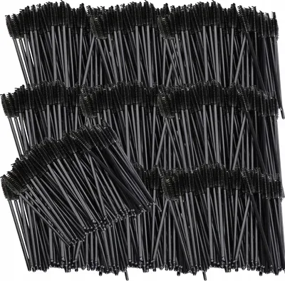 Produktbild von Wimpern- und Augenbrauenbürsten Einwegspiralen Schwarz 500er Set.