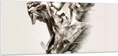Produktbild von Bilder auf glas - tiger tier - 100x40cm - Glasbilder - Wandbilder - Bilder - Kunstdruck - zum Aufhängen bereit - Wanddekoration aus Glas - Glas Bilder - Wandbild auf Glas - Einteilig - GAB100x40-4113