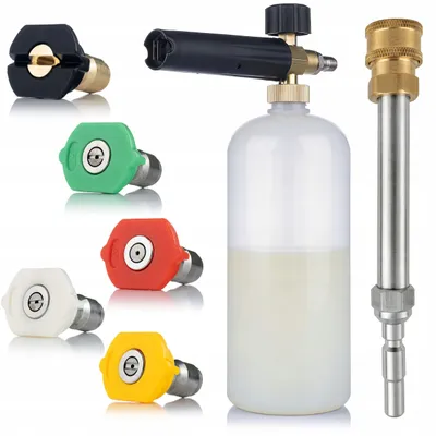 Productafbeelding van Accessoireset Vervanging Schuimpistool Set – 1L, 200 Bar, 5 Spuitmond | Compatibel met Hogedrukreiniger Kränzle K1050P K1050TS