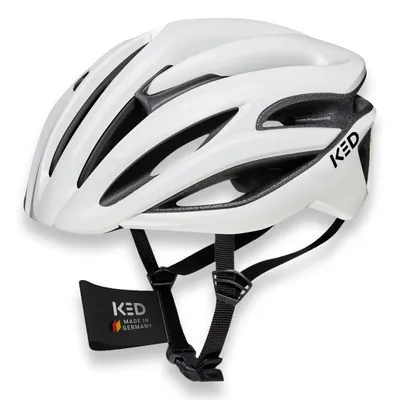 Produktbild von KED Rayzon Sport Fahrradhelm – Belüfteter Rennradhelm Mit LED Rücklicht Und Aerodynamischem Design I Helm Farbe: white Größe: 55-59 (M)