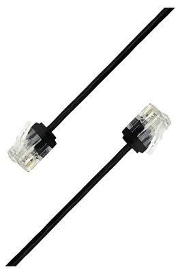 Produktbild von Elfcam - 15m Ethernet Kabel Cat 6A Ultra Slim 10Gbps 32AWG UTP OD2,8mm 500MHz, 10Gb Thin RJ45 Cat 6A Patch Cord für LAN, Router, Modem, Xb Laptop und Servers, Schwarz