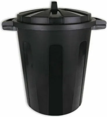 Obrázek produktu pro Odpadkový koš Dem 70 l černý 56 x 45 x 60 cm (3 kusy)