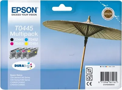 Produktbild von Epson DURABrite Quad Pack (T044140, T045240, T045340, T045440) - Retail Pack (untagged)