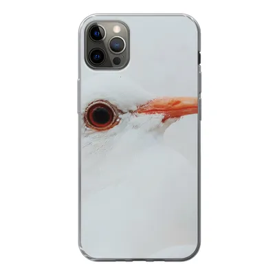 Produktbild von MuchoWow® Handyhülle Schutzhülle Hülle für iPhone 13 Pro Max Nahaufnahme einer weißen Taube Silikon Softcase Handy Hülle - Mobiltelefon