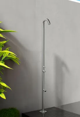 Immagine prodotto di Doccia esterna Sined | Quartu - 229 Cm - Acciaio inox Aisi 316L - Alta qualità - Con doccia a pedale - Resistente alla corrosione
