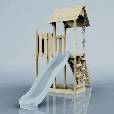 Produktbild von OutdoorToys Spielturm Tromso aus Holz in Blau